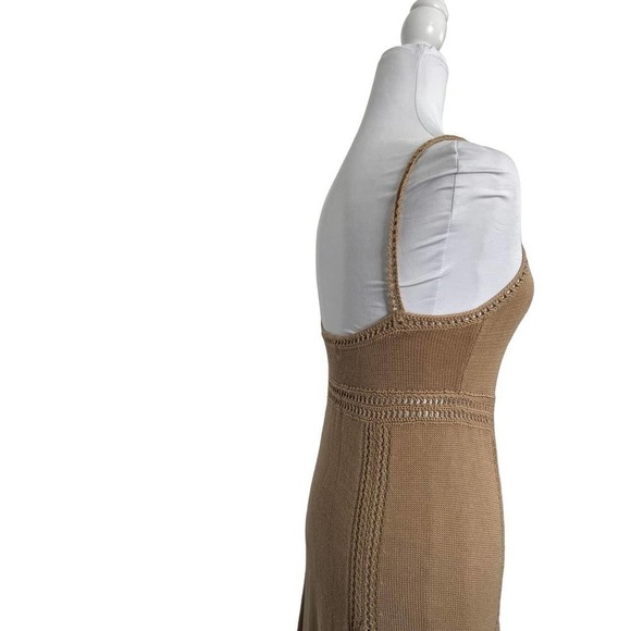 LPA Knit Dress Crotched Midi Semi Sheer Tan‎ Nude Size S - Picture 5 of 13